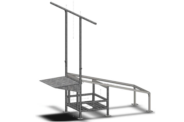 Galvanized steel frame